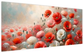 Kép - Pipacsok festménye (120x50 cm)