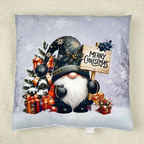 Karácsonyi párna törpe szürke 45x45cm TiaHome