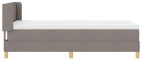 Boxspring ágy matraccal taupe színben, 90 x 200 cm Kárpit