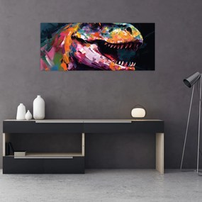 Kép - Dinoszaurusz, festészet (120x50 cm)