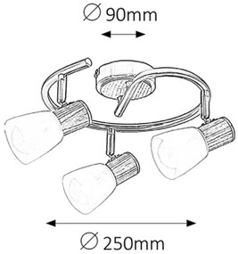Rabalux 6488 - Spotlámpa GAVIN 3xE14/40W