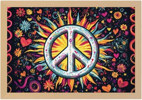 Poszter Keret Fa Graffiti Utca Art Csendes-óceán Szoba Barátság 60x40