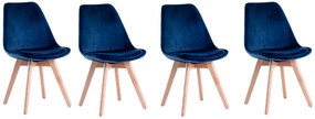 Étkezőszékek 4db Skandináv stílus Blue Glamor