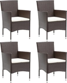 vidaXL 4 db barna kerti polyrattan étkezőszék