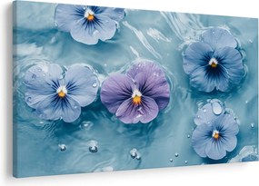 Kép - Ibolyák a vízben (90x60 cm)