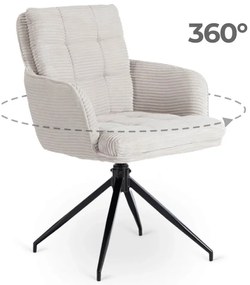 Forgó Étkező/Tárgyaló Fotel Szürke Színben. Akita