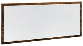 füstös tölgy szerelt fa LED-es fürdőszobatükör 100x8,5x37 cm