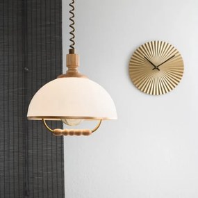 Állítható magasságú RAMONA csillár 1xE27/60W/230V barna/fehér/tölgy