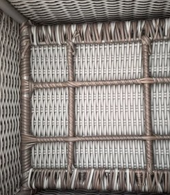 Kerti rattan fotel lábtartóval