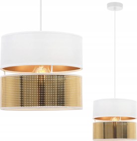 Mennyezeti Függőlámpa Csillár Fehér-arany Modern Lámpabúra Nappaliba E27