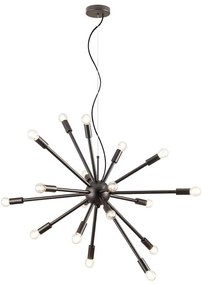 Redo 01-2936 - Csillár zsinóron STELLAR 18xE14/25W/230V fekete