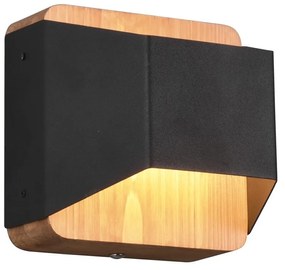 Matt fekete LED dimmelhető fali lámpa Arino – Trio