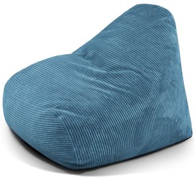 Kék kordbársony babzsákfotel Snug 100 – SLOWDOWN