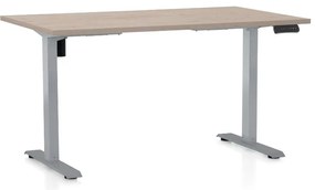 Állítható magasságú asztal OfficeTech B, 120 x 80 cm, szürke alap, tölgy