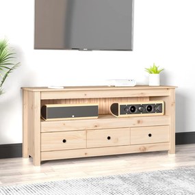 tömör fenyőfa TV-szekrény 114x35x52 cm
