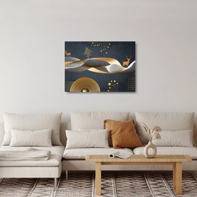 Kép - Grafika szarvassal (üvegen) (70x50 cm)