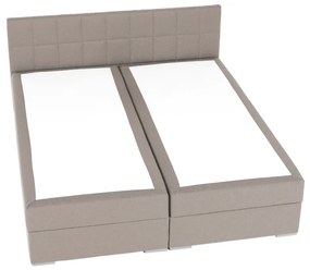 Boxspring típusú ágy 180x200, szürkésbarna taupe, FERATA TV KOMFORT