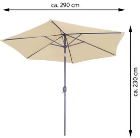 Garthen Napernyő 2,90m hajtókarral dönthető vízlepergető UV