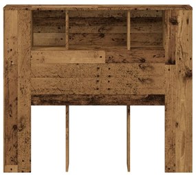 antik fa színű szerelt fa áthidalószekrény 120 x 19 x 104,5 cm