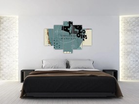 Kép - Repülő léggömb szivárvánnyal (150x105 cm)