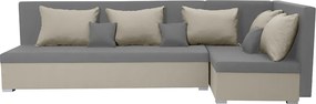 ARO Kinyitható sarokkanapé Világosszürke/krém