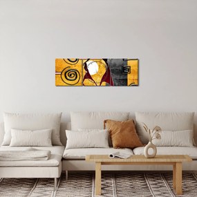 Kép - Ősi festészet (órával) (90x30 cm)