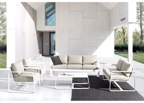 Fehér alumínium kerti kanapé Merrigan – Bizzotto