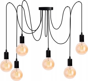 Led Mennyezeti Lámpa Függő Csillár Plafon Loft Led Pająk 6x E27 Loft