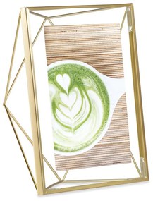 Aranyszínű fém álló-fali képkeret 18x23 cm Prisma – Umbra