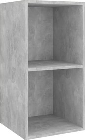 vidaXL betonszürke szerelt fa falra szerelhető TV-szekrény 37x37x72 cm