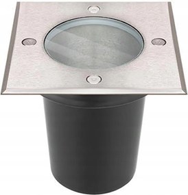 Kerti fali lámpa GU10 Led négyzet alakú lámpatest IP66 Ezüst