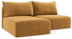 Narancssárga kinyitható-tárolóhelyes sarokkanapé (bal oldali) Kalena – Makamii