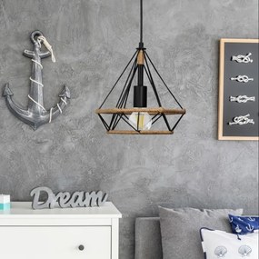 Csillár zsinóron BROXTON 1xE27/20W/230V