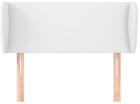 fehér műbőr szárnyas fejtámla 103x23x78/88 cm