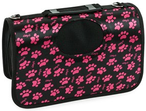 Szállítótáska kutya/macskának FURGO XL, fekete-rózsaszín