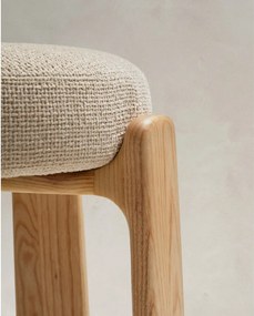 Bézs-világos natúr színű kőrisfa bárszék (ülésmagasság 75 cm) Granite – Kave Home