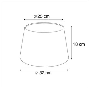 Pamut lámpabúra fekete 32/25/18 arany belsővel