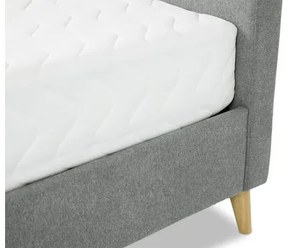 Franciaágy 140 cm Lomaha New (szürke) (ágyráccsal). 1104167