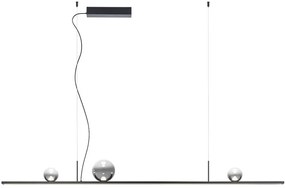 Redo 01-4302 - LED dimmelhető zsinóros csillár DUNE LED/48W/230V fekete/füstszínű