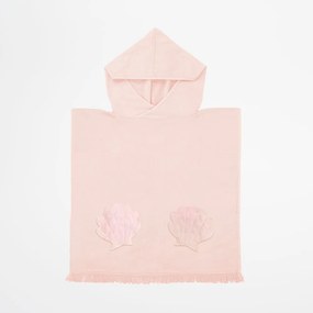 Mermaid rózsaszín, kapucnis gyerek strandtörölköző, 3-6 éves korig - Sunnylife