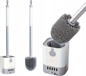 Szilikon Akasztós Wc Kefe, Antibakteriális, Kompakt Fehér