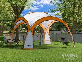 Kerti Pavilon Party Kupola 4,5x4,5m Narancssárga Narancssárga