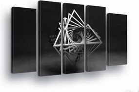 Vászonkép 150x100 Geometria absztrakt minimalizmus fekete-fehér optikai illúzió