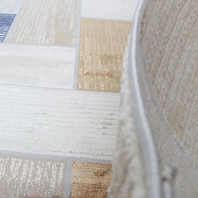 Modern szőnyeg szürke kék barna SAMI 140x200 gépi modern szőnyeg nappaliba vagy hálószobába