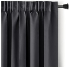 Sötétszürke sötétítő termo függöny 140x245 cm Pleat – Restilo