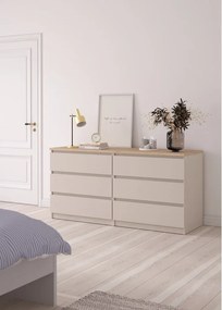 Krémszínű komód 154x76x50 cm Naia – Tvilum