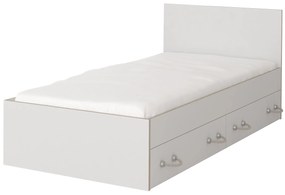 Egyszemélyes ágy 90 cm Klaudia 36 (fehér + szonoma tölgy). 1071444