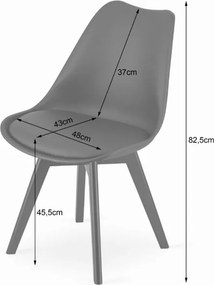 AKCIÓ Bézs BALI MARK szék fekete lábakkal II. osztály