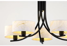 Jupiter 2104 - ARTHUR láncos csillár 5xE27/15W/230V fehér/fekete/márványmintás