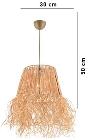 Csillár zsinóron VALANCE 1xE27/40W/230V barna